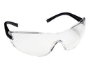 Type 6 - Safety Glasses - Frameless with Black Temples and Clear Anti Fog Lenses