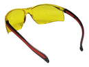 Type 9 - Safety Glasses - Frameless with Rubber Temples and Amber Lenses