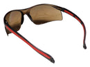 Type 9 - Safety Glasses - Frameless with Rubber Temples and Brown Lenses
