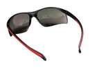 Type 9 - Safety Glasses - Frameless with Rubber Temples and Blue Mirror Lenses