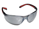 Type 9 - Safety Glasses - Frameless with Rubber Temples and Silver Mirror Lenses