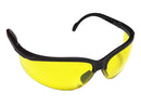 Type 8 - Safety Glasses - Black Half Frame with Amber Lenses