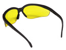 Type 8 - Safety Glasses - Black Half Frame with Amber Lenses