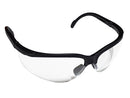 Type 8 - Safety Glasses - Black Half Frame Clear Lenses