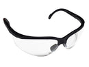 Type 8 - Safety Glasses - Black Half Frame with Clear Anti Fog Lenses