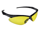 Type 14 - Safety Glasses - Black Half Frame with Amber Lenses