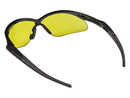 Type 14 - Safety Glasses - Black Half Frame with Amber Lenses