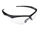 Type 14 - Safety Glasses - Black Half Frame with Clear Lenses