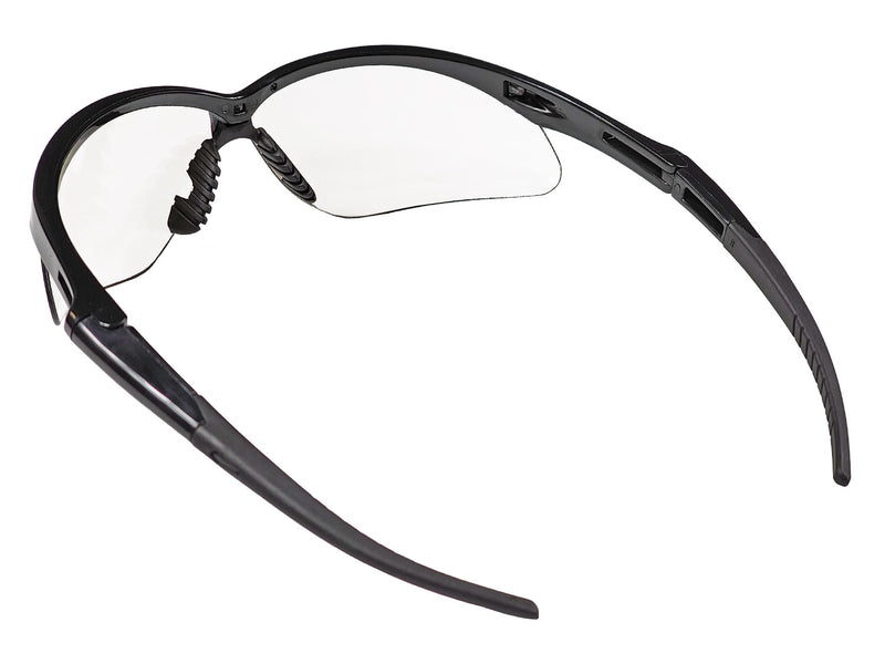 Type 14 - Safety Glasses - Black Half Frame with Clear Anti Fog Lenses