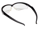 Type 11 - Safety Glasses - Black Half Frame with Clear Lenses