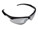 Type 11 - Safety Glasses - Black Half Frame with Silver Mirror Lenses