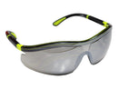 Type 13 - Safety Glasses - Hi Vis Half Frame with Silver Mirror Lenses