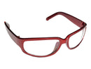 Type 15 - Safety Glasses - Red Full Frame with Clear Lenses