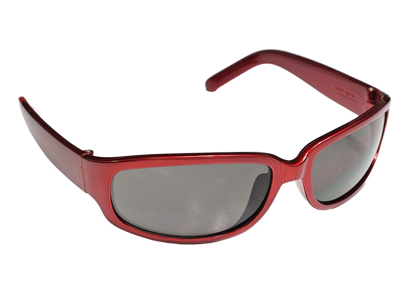 Type 15 - Safety Glasses - Red Full Frame with Grey Tinted Lenses