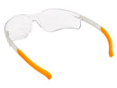 Type 5 - Safety Glasses - Frameless with Hi Vis Temples and Clear Anti Fog Lenses