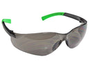 Type 5 - Safety Glasses - Frameless with Hi Vis Temples and Grey Tinted Lenses