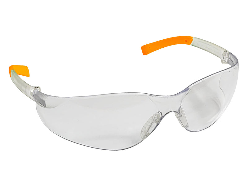Type 5 - Safety Glasses - Frameless with Hi Vis Temples and Indoor Outdoor Lenses