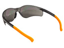 Type 5 - Safety Glasses - Frameless with Hi Vis Temples and Silver Mirror Lenses