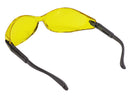 Type 10 - Safety Glasses - Frameless with Black Temples and Amber Lenses