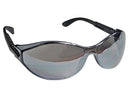 Type 10 - Safety Glasses - Frameless with Black Temples and Silver Mirror Lenses