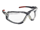 Type 16 - Safety Glasses - Black Full Frame with Foam Lined Gasket and Clear Lenses