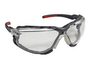 Type 16 - Safety Glasses - Black Full Frame with Foam Lined Gasket and Indoor Outdoor Lenses