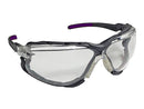 Type 16 - Safety Glasses - Black Full Frame with Foam Lined Gasket and Indoor Outdoor Lenses