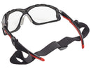 Type 16 - Safety Glasses - Black Full Frame with Foam Lined Gasket and Clear Anti Fog Lenses
