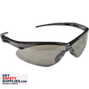 Type 14 - Safety Glasses - Black Half Frame with Grey Tinted Lenses