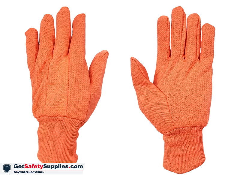 Cotton - Green / Orange / Yellow Jersey Gloves