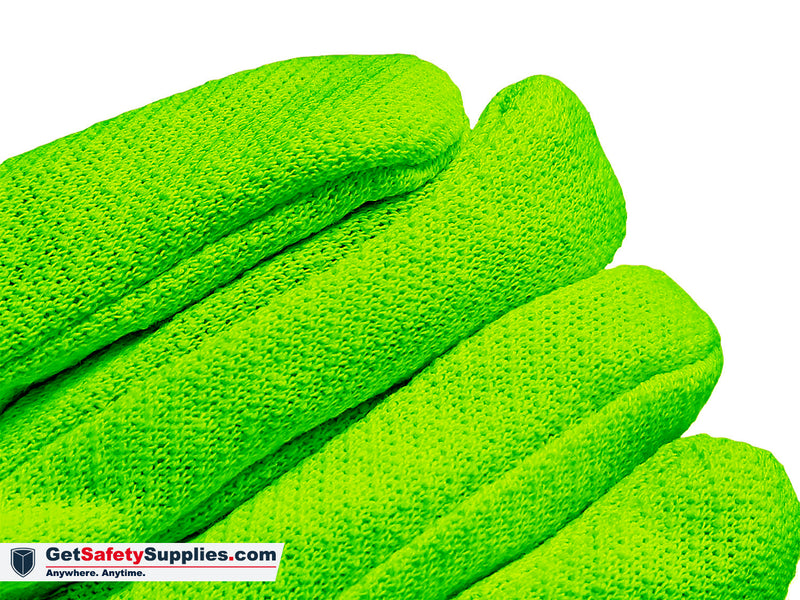 Cotton - Green / Orange / Yellow Jersey Gloves