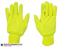 Cotton - Green / Orange / Yellow Jersey Gloves