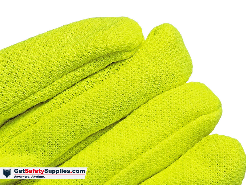 Cotton - Green / Orange / Yellow Jersey Gloves