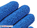 Cut Resistant Gloves - Yellow Aramid and Steel Fiber Shell - Blue Latex Coating