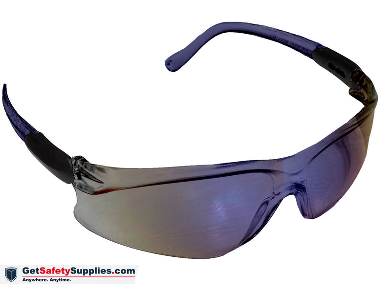 Type 04 - Safety Glasses - Frameless with Blue Mirror Lenses