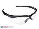 Type 14 - Safety Glasses - Black Half Frame with Clear Anti Fog Lenses