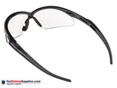 Type 14 - Safety Glasses - Black Half Frame with Clear Anti Fog Lenses