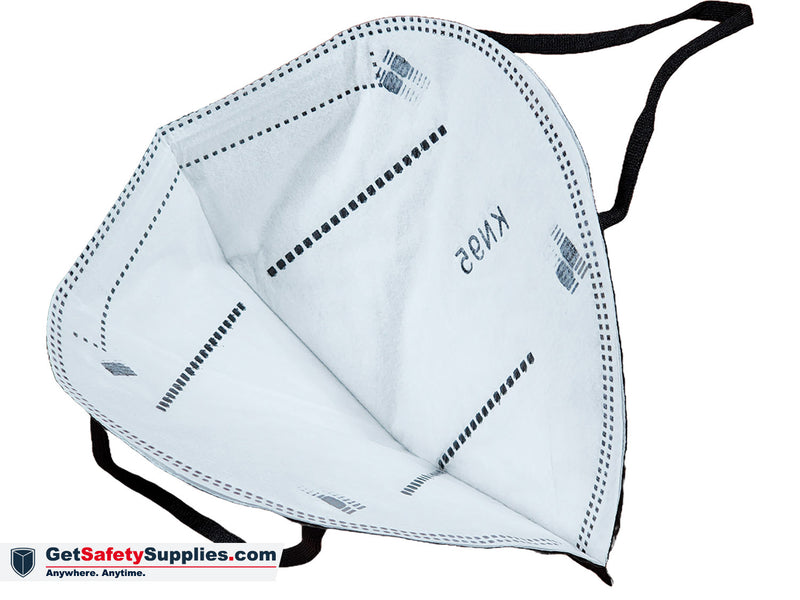 Face Masks - Black KN95 Flat Fold Mask