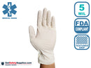 Latex Disposable Gloves - 5 Mil Thick Beige Powder Free Medical Grade Gloves