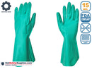 Nitrile Disposable Gloves - 15 Mils with 13" Length Cuff Unlined Gloves