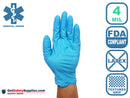 Nitrile Disposable Gloves - 4 Mil Thick Blue Powder Free Medical Grade Gloves