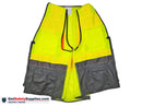 Safety Vest - Class II Solid Front and Mesh Back Vest - Hi Vis Yellow and Black