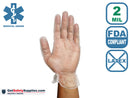 Vinyl Disposable Gloves - 2 Mil Thick Powder Free Medical Grade Gloves - Semi Transparent