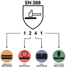 Cut Resistant Gloves - Yellow Kevlar Shell - Black PVC Dots