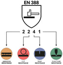 Cut Resistant Gloves - Hi Vis Yellow Acrylic Shell - Black Latex Coating