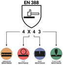 Mechanic Gloves - Cut Resistant Nitrile Coated Palm Glove - Hi Vis Yellow